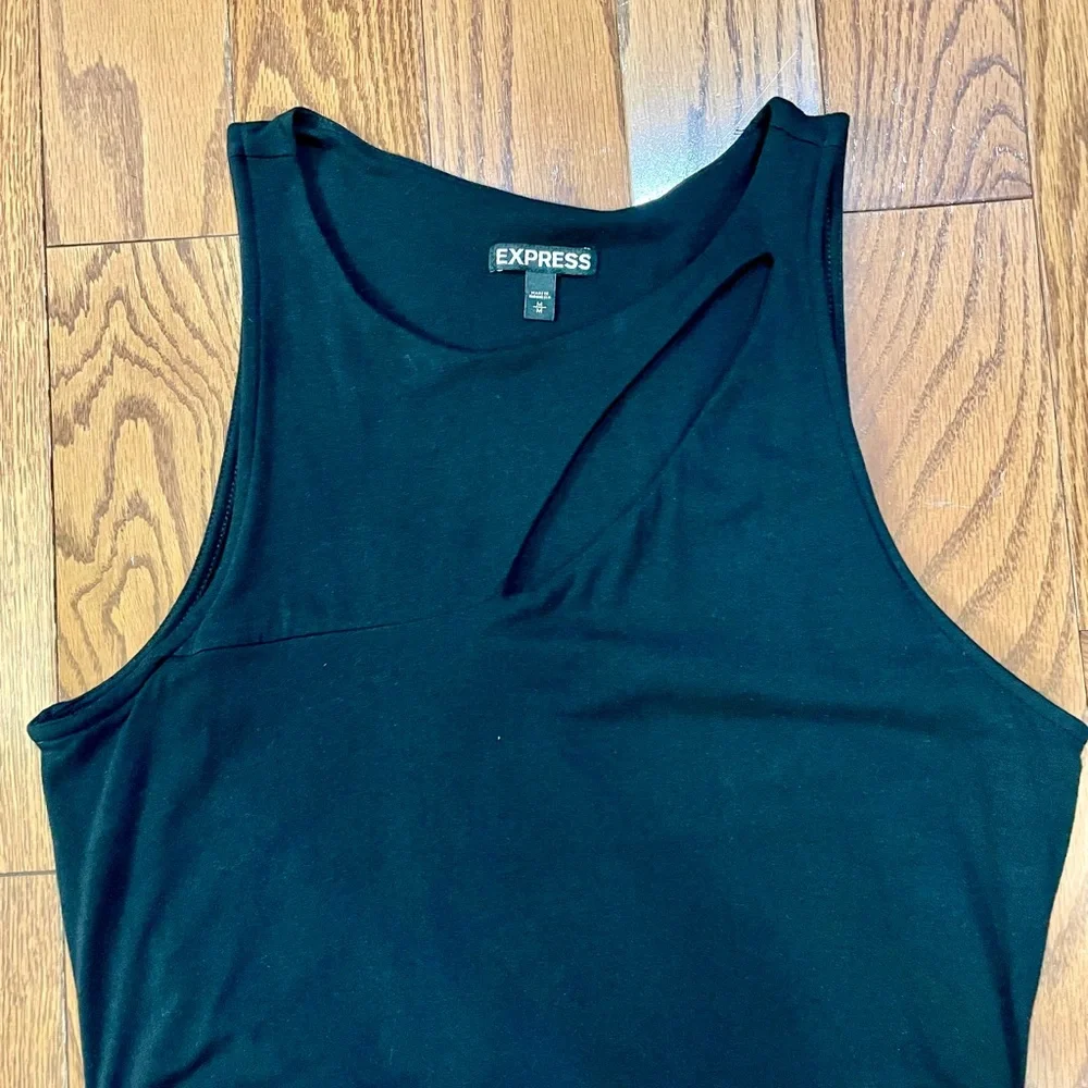 EXPRESS size M black cotton dress - Picture 2 of 3